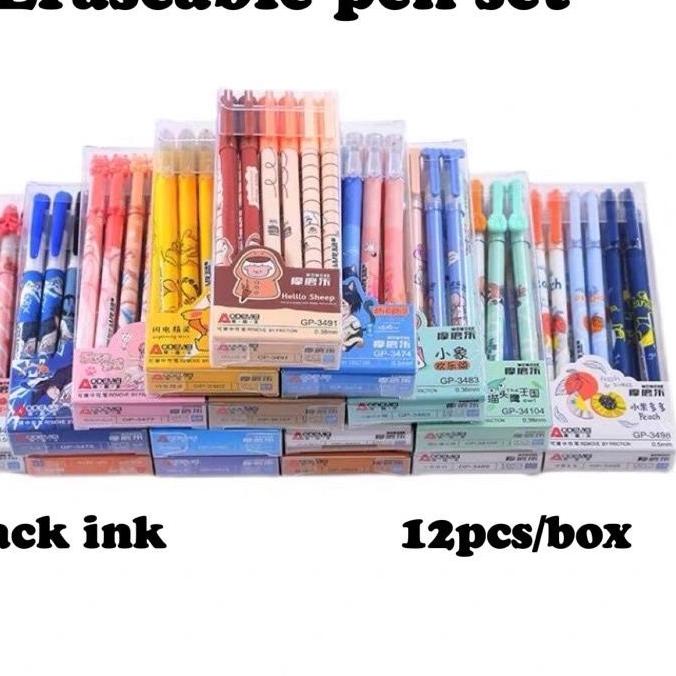 

12.12 Terlaris (12pcs) pena bisa hapus/pen gel hapus/erasable pen/pen hapus lucu fancy ODEMEI serbuuu !