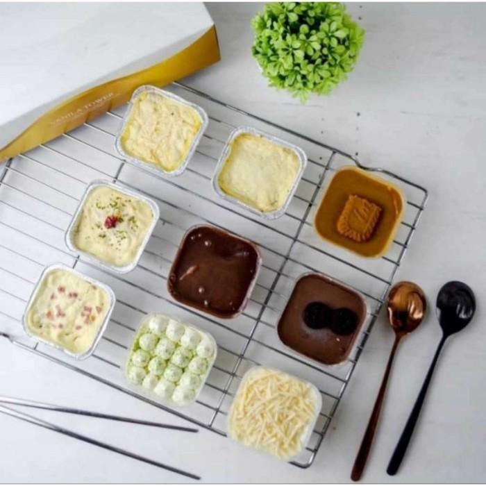 (50Pcs) Ch-7575 Tempat Kotak Kecil Puding Jelly Cup Dessert Box Mini