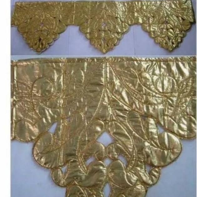 taplak meja prasmanan wedding // dekorasi poni meja prasmanan