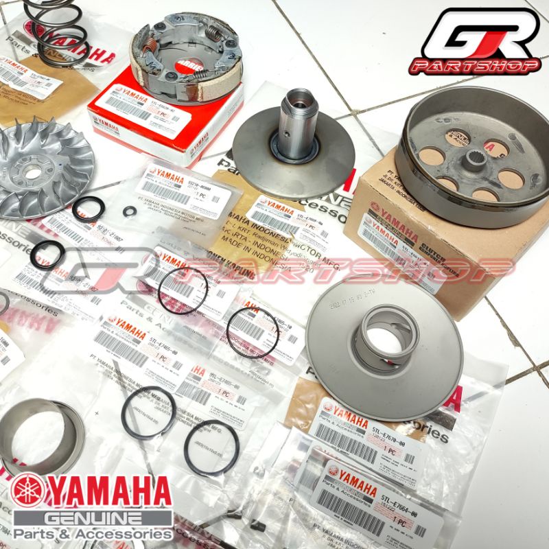 paket cvt full set mio sporty smile soul fino ori ygp original yamaha paket fullset isi cvt