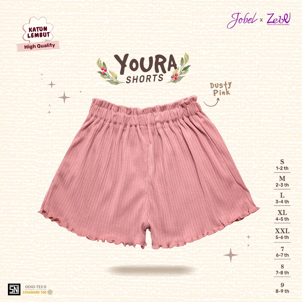 Celana Pendek Anak Perempuan Jobel Youra Shorts 1-4 Tahun