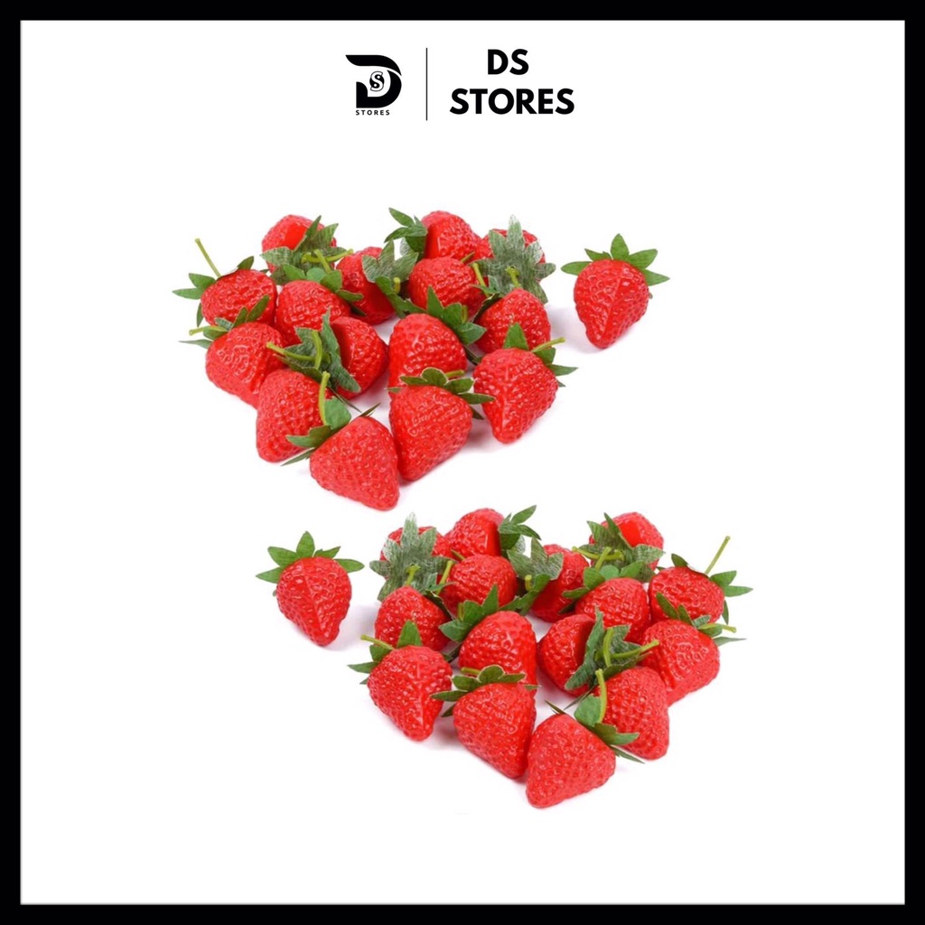 Strawberry Palsu / Strawberry Plastik / Strawberry Artificial Properti Foto Dekorasi Rumah Unik Mode