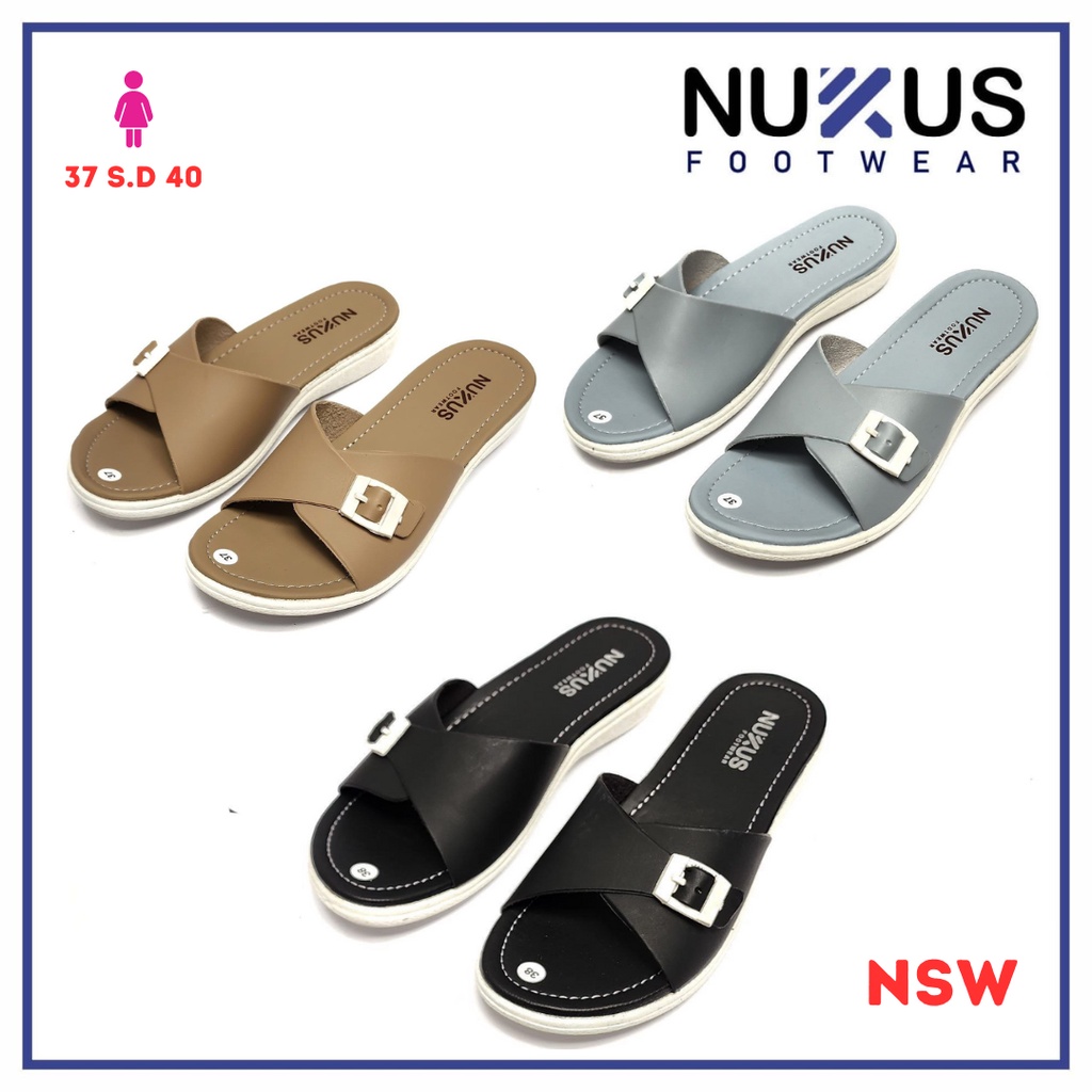 Sandal Selop Wanita Dewasa Biru Hitam Coklat - NSW GB