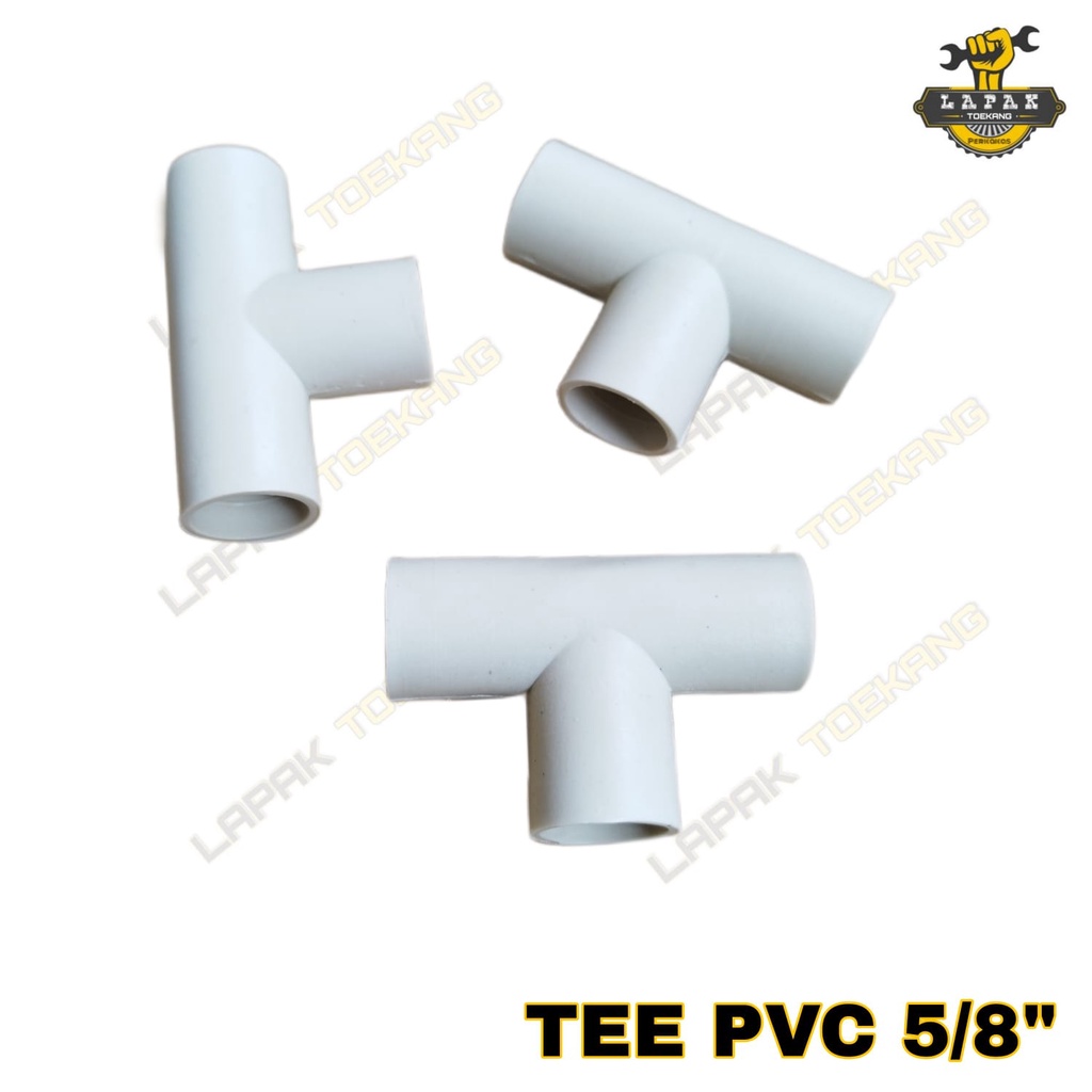 Sambungan Pipa Air Listrik PVC Tee T 5/8 inch