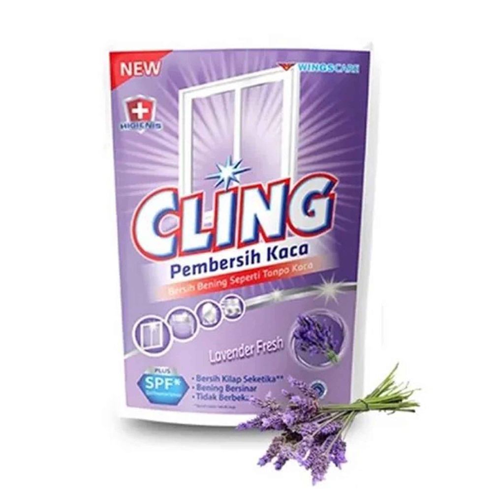 Cling Refill/ Pembersih Kaca/ Aroma Lavender Fresh/ 425ml