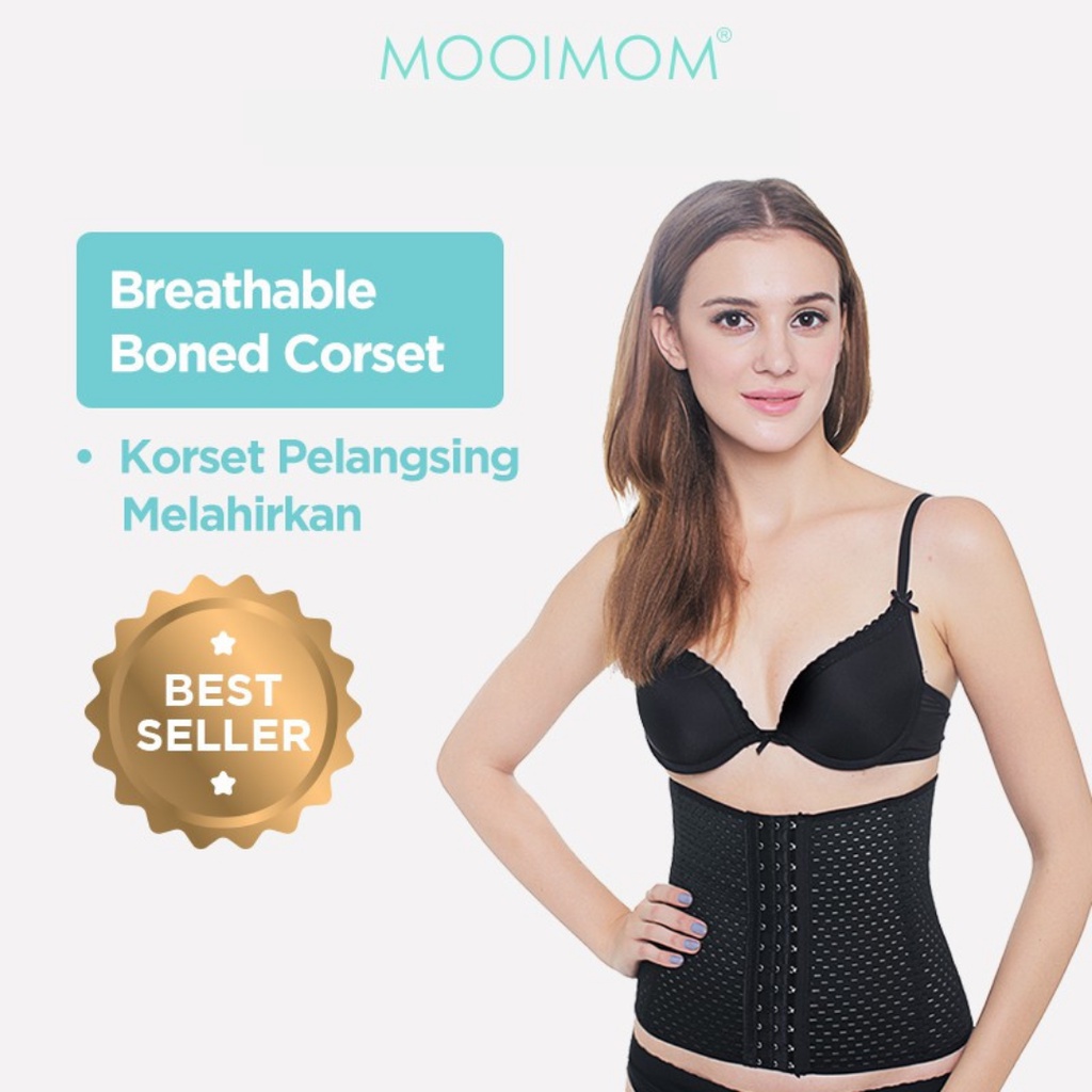 Mooimom - Breathable Boned Corset / Korset Penyangga Perut Ibu Pasca Melahirkan