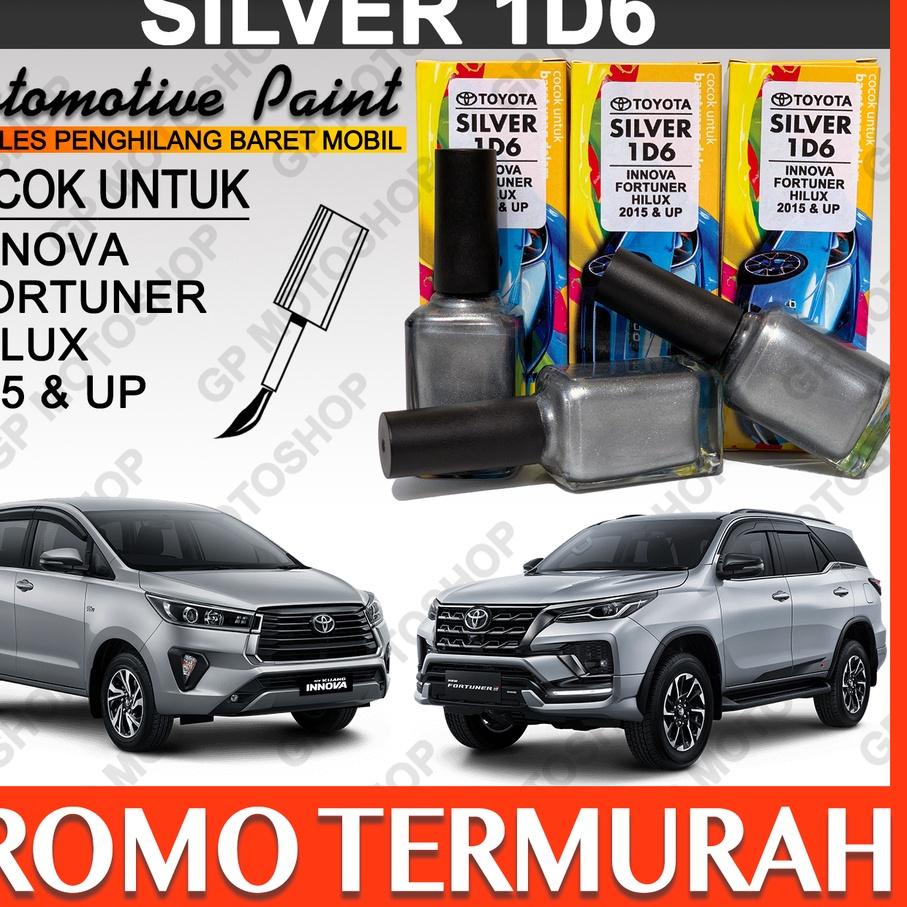 ☜ TOYOTA SILVER METALLIC 1D6 CAT OLES PENGHILANG BARET MOBIL LECET GORES METALIK INNOVA FORTUNER ♠
