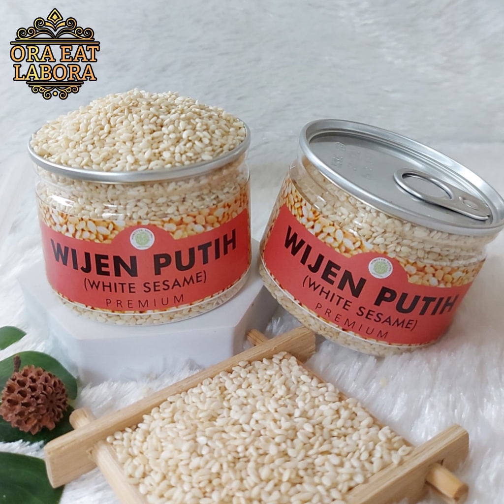 

Can Wijen Putih Natural White Sesame Kualitas Premium - Ora Eat Labora