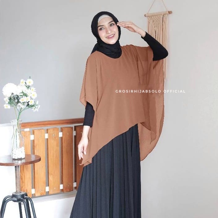 (DBY) OUTER CARDIGAN SERIKA OVERSIZE BATWING OUTER ATASAN WANITA CERUTI