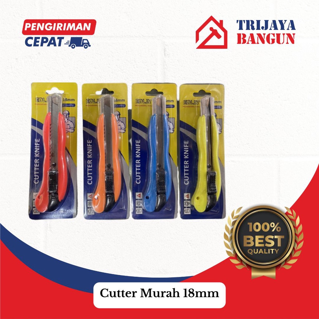 

Cutter Murah 18mm Edlin Superior Quality Harga Terjangkau