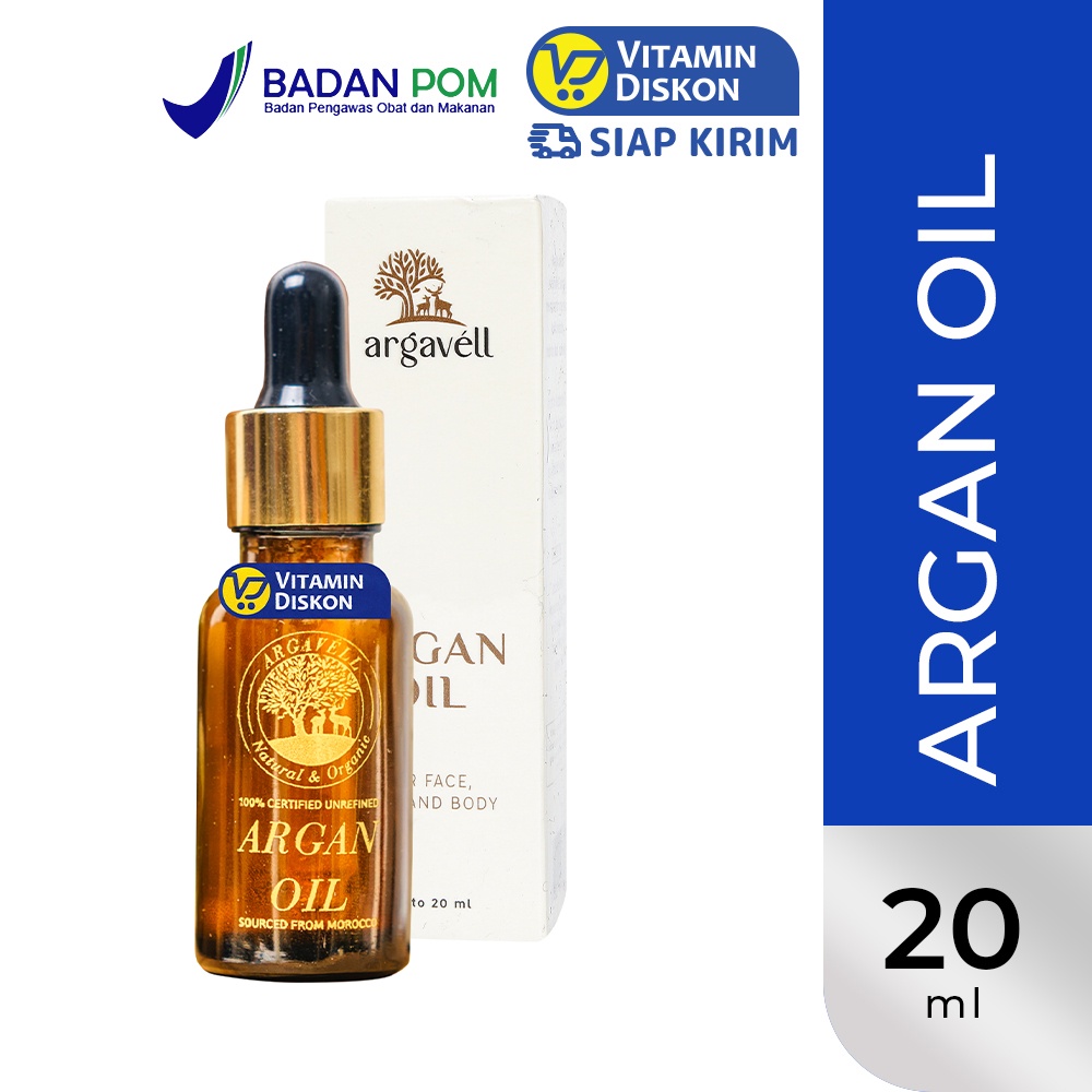 ARGAVELL CERTIFIED ORGANIC ARGAN OIL SOURCED FROM MOROCCO - 20ML