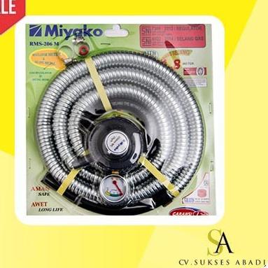 FLASH SALE Selang dan Regulator RMS206M Kompor Gas LPG Miyako RMS-206 M RMS 206M Regulator Set Tekan
