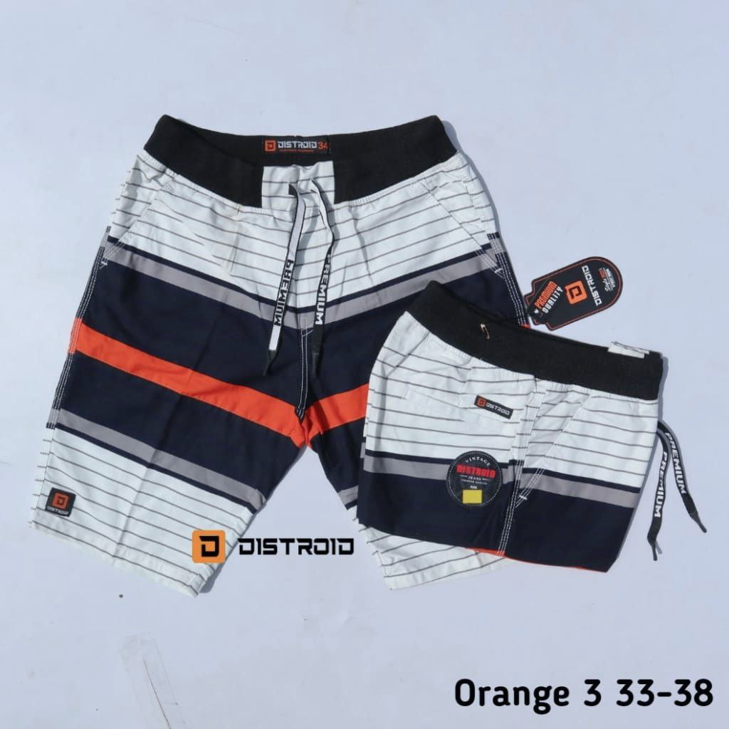 Celana Pendek Pria Surfing Distro Premium Pantai Santai kolor Rib Motif 3 Size 33-38