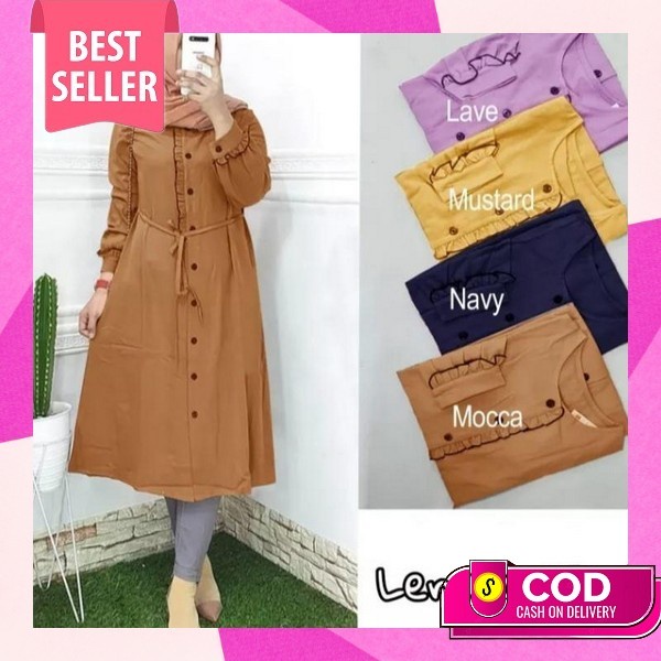 Owh Baby Abila Tunik Dewasa | Atasan Wanita | Tunik Crinckle Premium Warna Teracotta Tunik Wanita Te