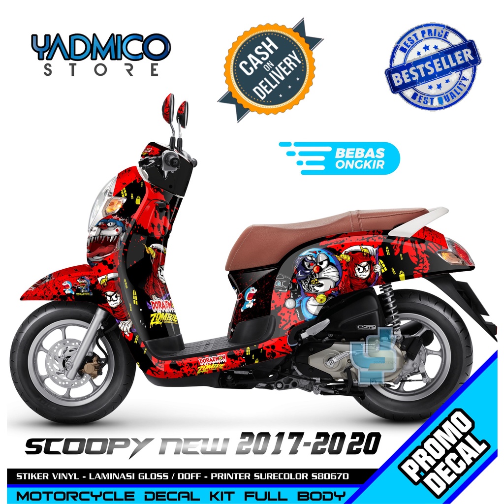 Decal Scoopy 2018 Full Body - Stiker Motor Scoopy 2019 Full Body - Striping Hologram Scoopy 2018 Var