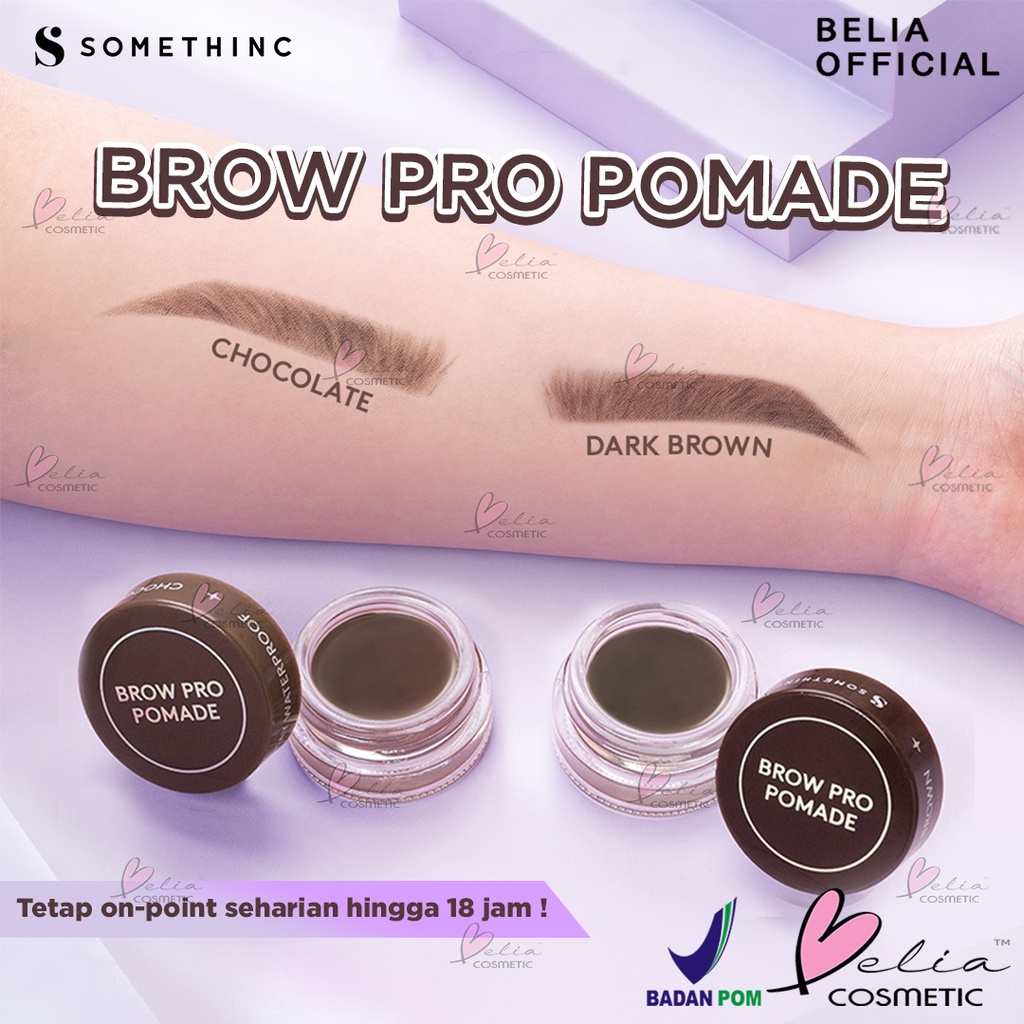 ❤ BELIA ❤ SOMETHINC Brow Pro Pomade 18HR Stay Waterproof | Long Lasting | Smudegproof | Tahan Lama Eyebrow