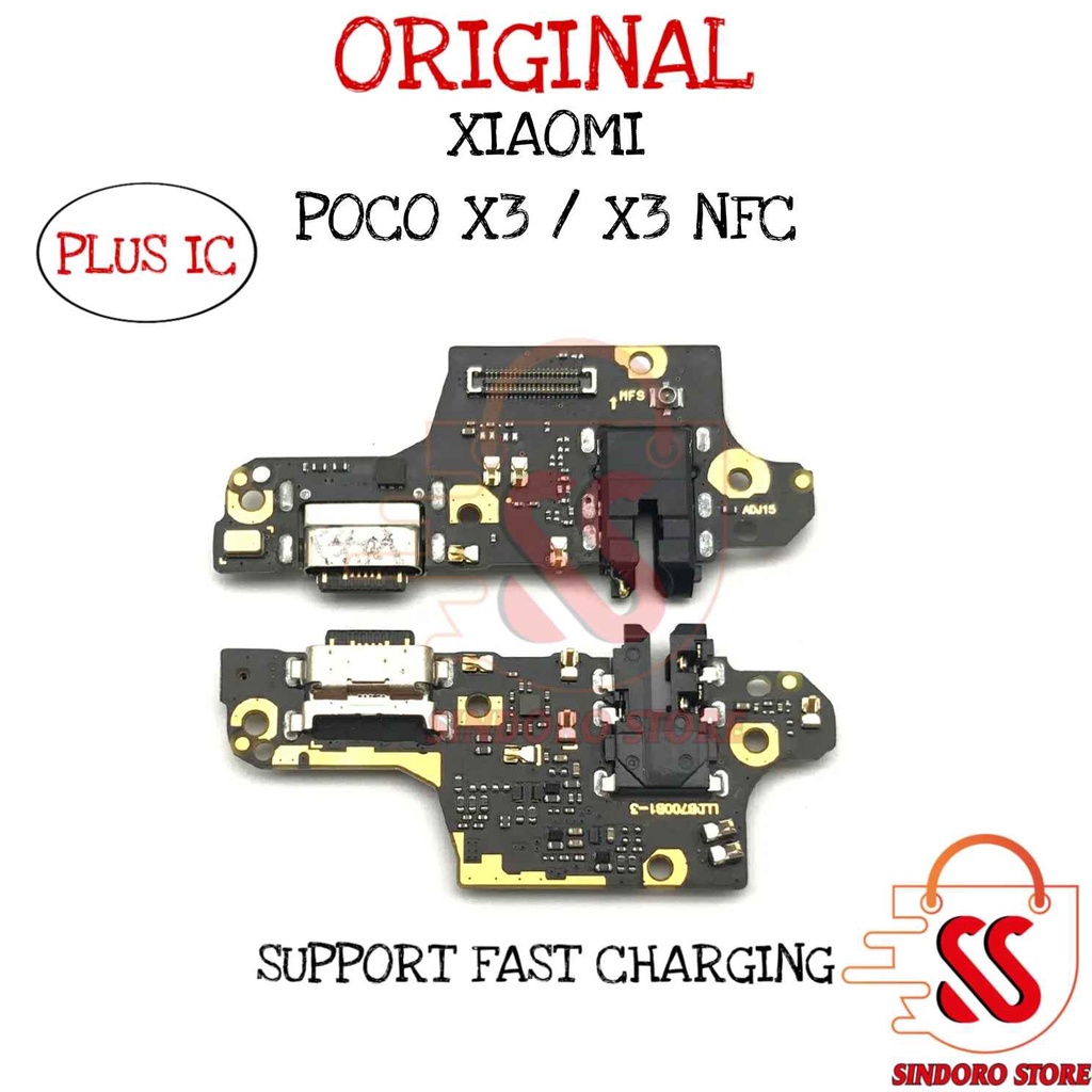Konektor Charger Pocophone X3 Poco x3 Nfc USB Papan Cas Ori Copotan Mic Pcb Board