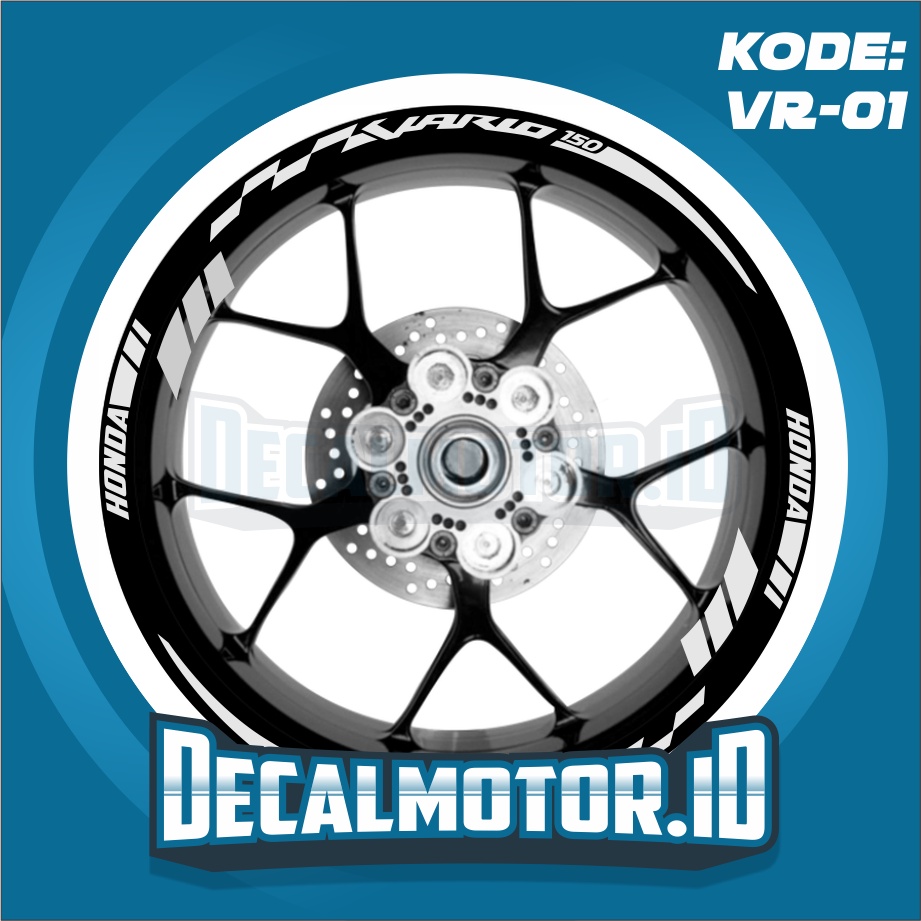 Cutting Sticker Lis Velg vario 150 125 stiker velg sticker velk vario 150 125 Sticker Putih