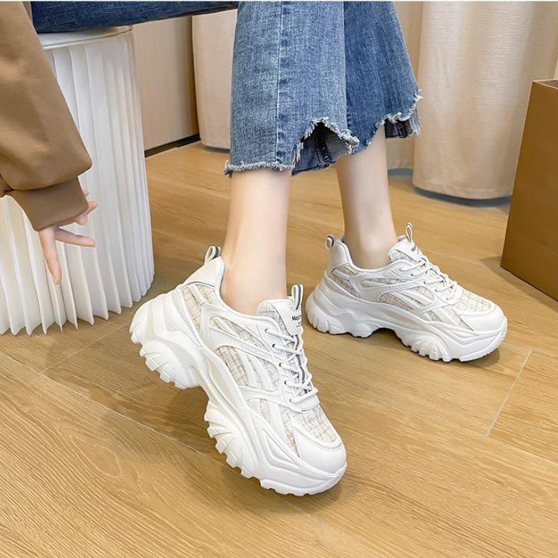 DDS23452 Sepatu Sneakers Wanita Fashion Import GRID Kasual Ready Jakarta Bisa COD (NO BOX)