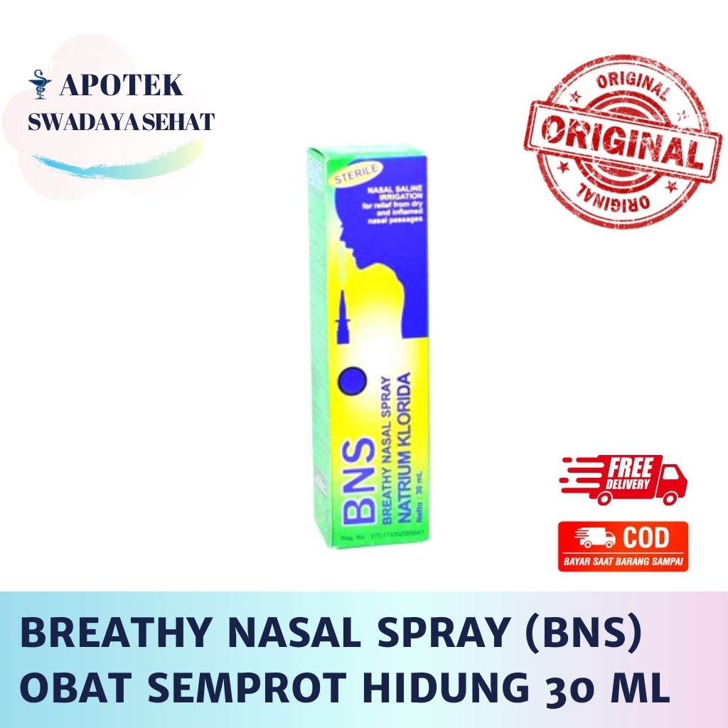 BREATHY NASAL DROPS 30 ML BNS SPRAY 30 ML- Obat Tetes Hidung Bayi Baby Dewasa Anak  Natrium Klorida Hidung Tersumbat Cuci Hidung