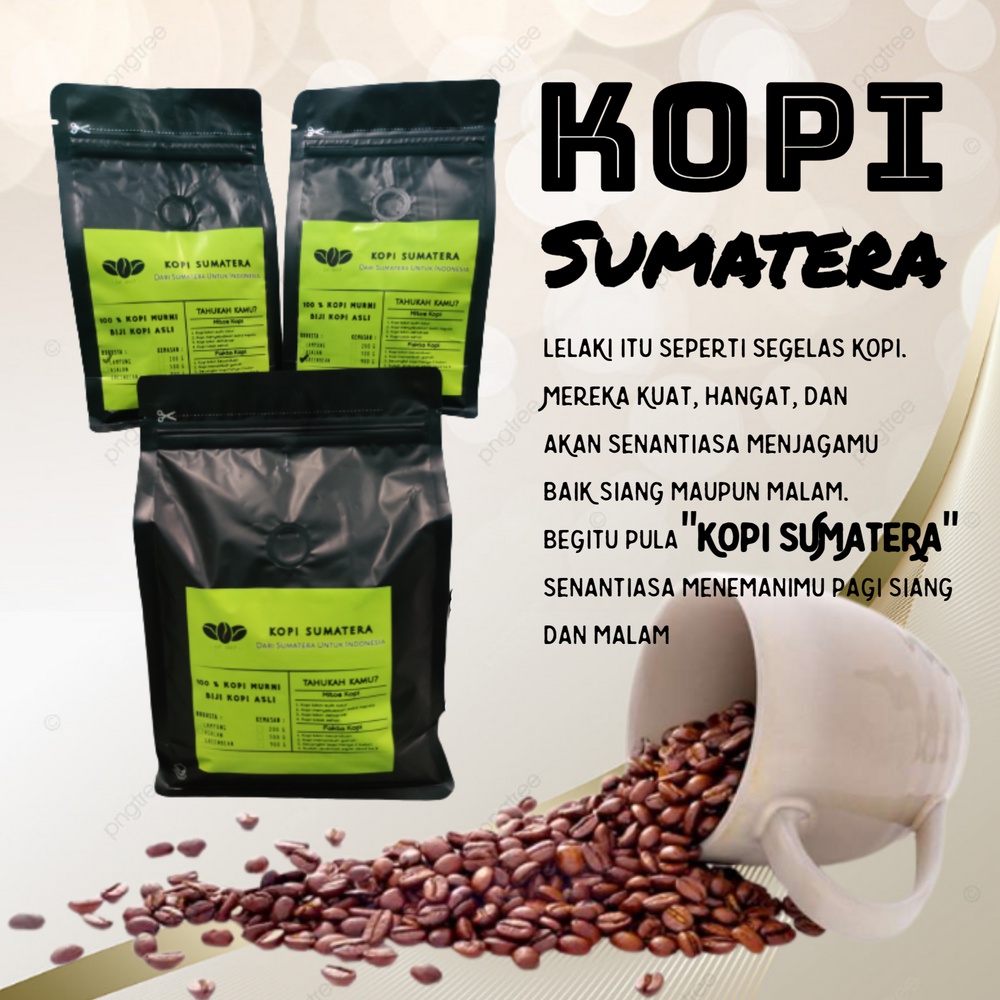 

Biji Kopi Bubuk Murni Robusta LAMPUNG 500g