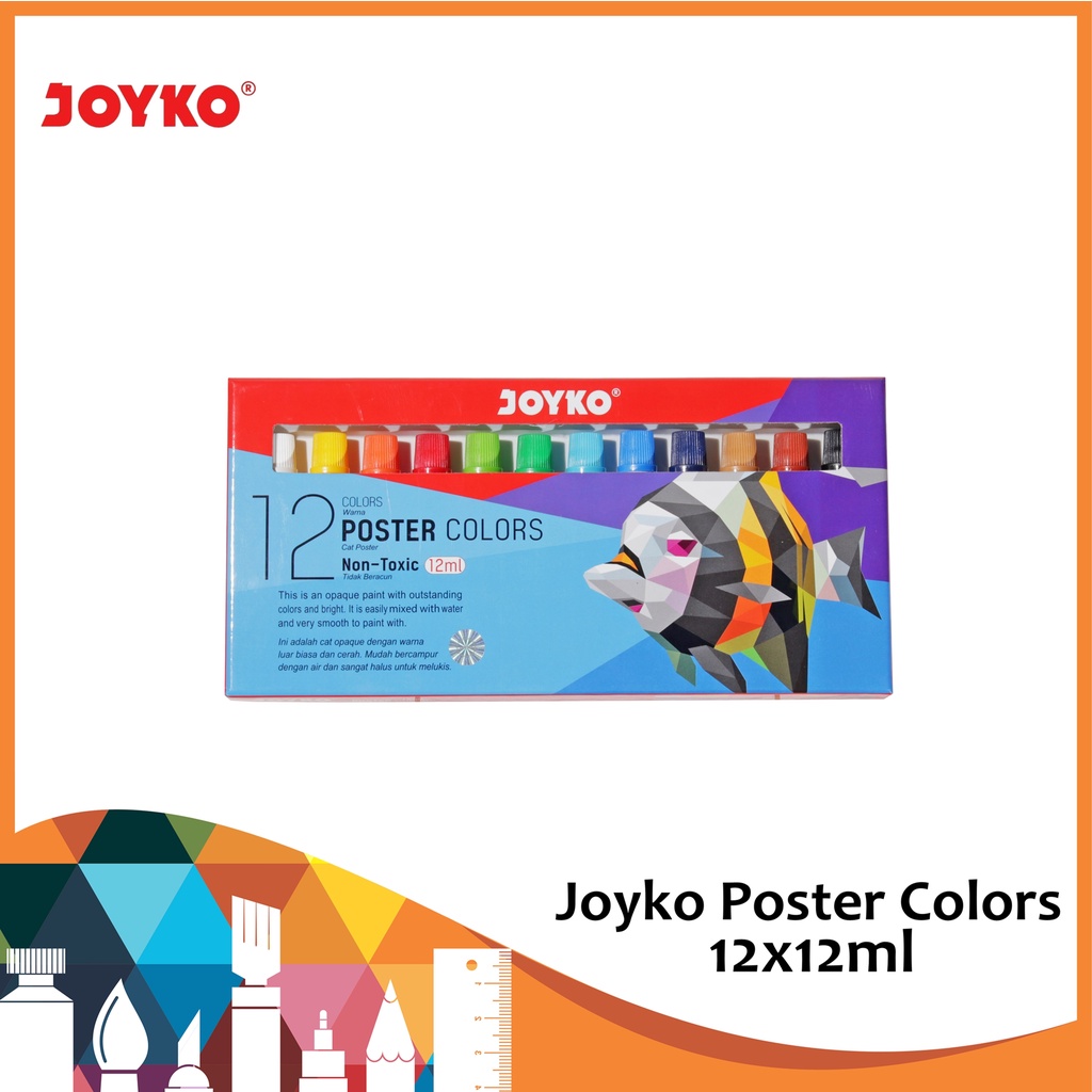 

Joyko Poster Colours Set 12x12ml / Cat Poster / Poster Color Joyko POC 12x12
