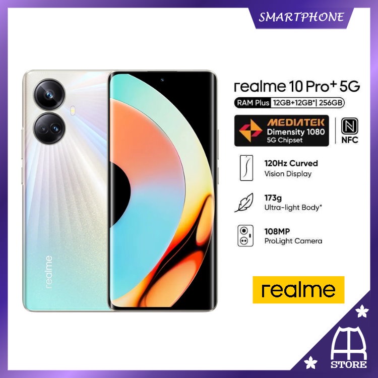 Realme 10 Pro Plus 5G 8/256GB | Hyperspace Gold | Garansi Resmi