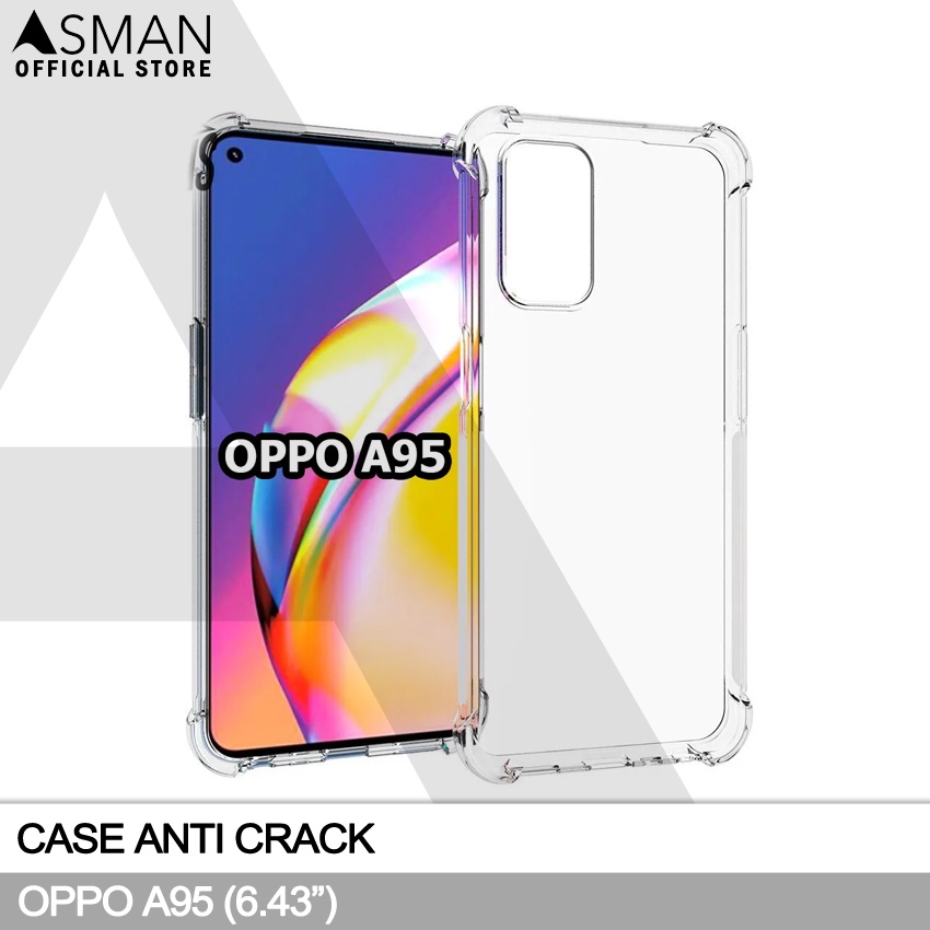 Anti Crack Oppo A95 (6.43&quot;) | Soft Case Anti Bentur - Clear