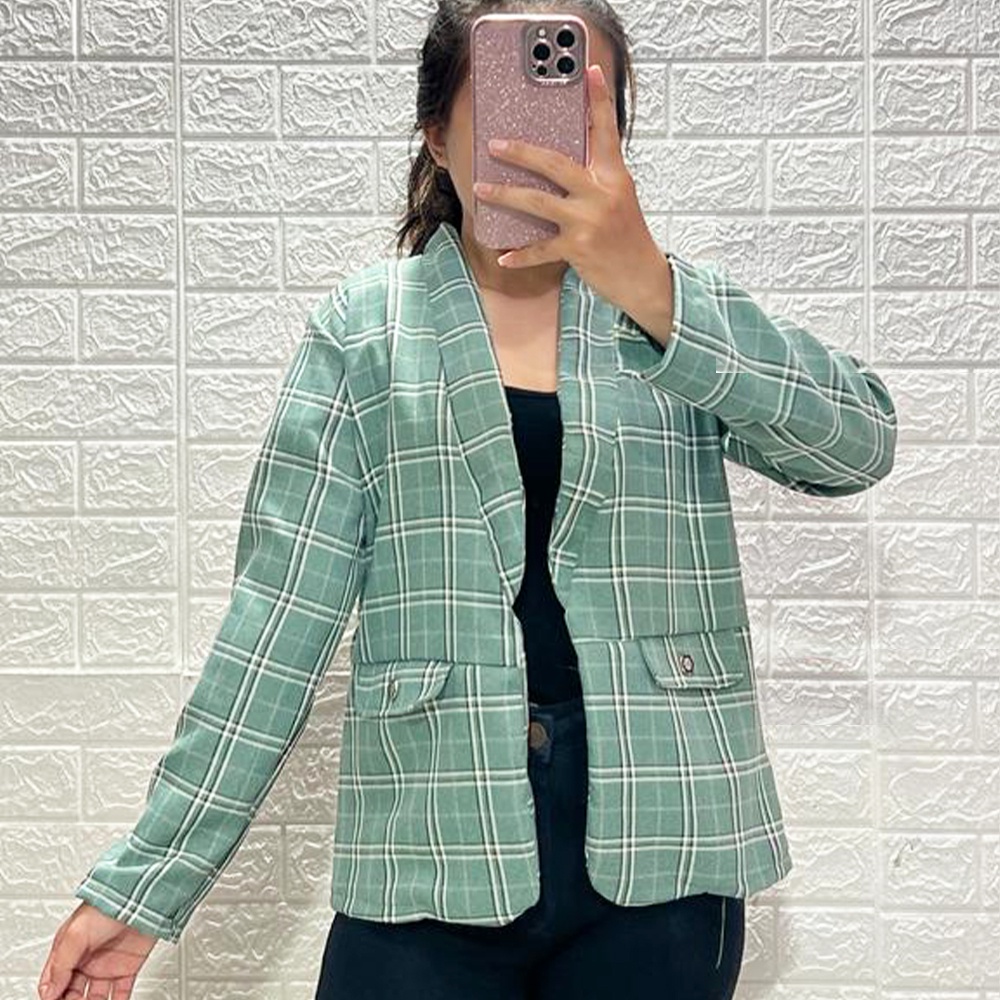 BLAZER WANITA GIZEL  BAHAN LINEN BERKUALITAS 01
