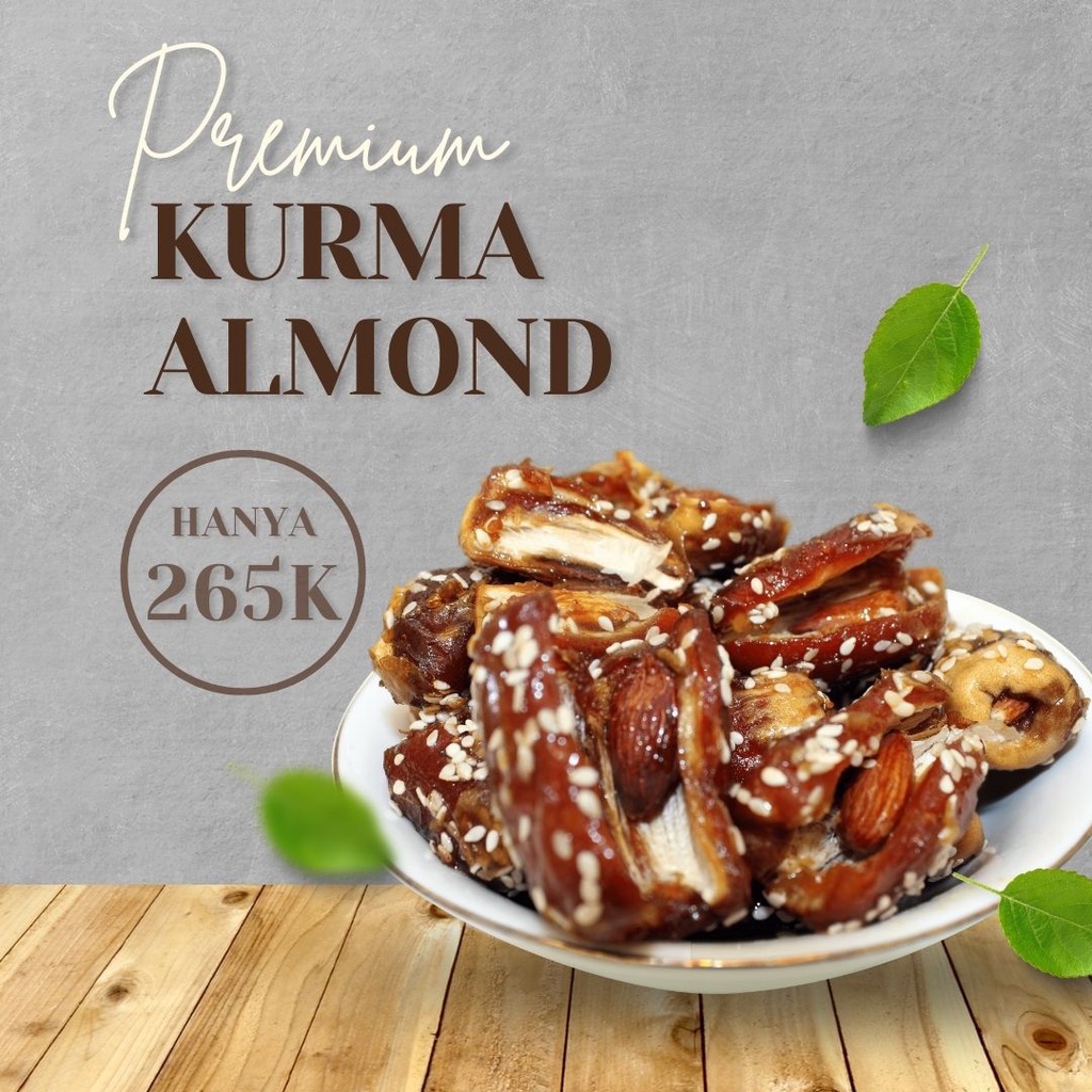 

(BERGARANSI) Kurma Almond Murah Rasa Premium Lembut Legit Taburan Wijen Aman untuk Ibu Hamil