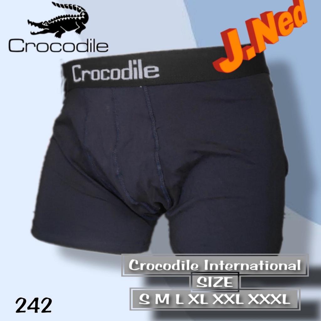 J242D - HARGA 1BOX ISI 2 PCS BOXER PRIA CROCODILE SIZE S - XL