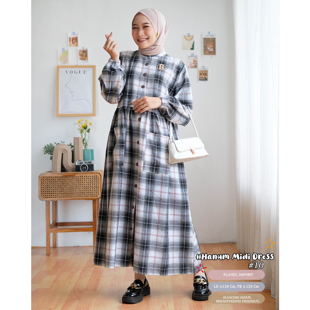 HANUN MIDI DRESS / GAMIS MIDI / DRESS MIDI PREMIUM