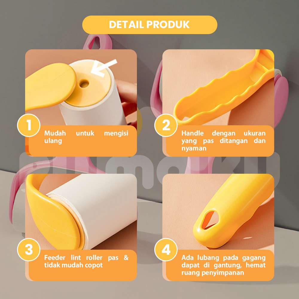 Rumaku Alat Pembersih Bulu Pakaian Hewan Anjing Kucing Rol Sticky Lint Roller