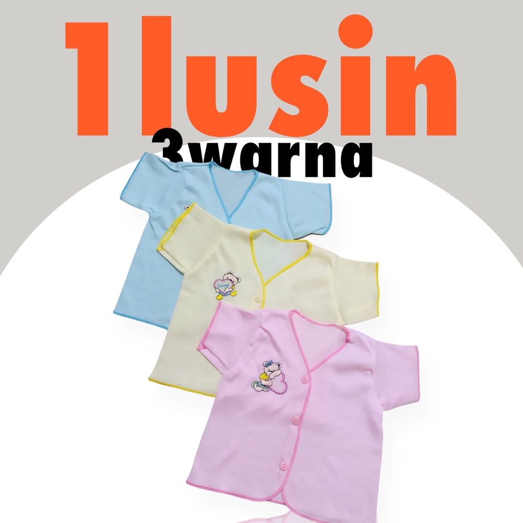 1 Lusin Baju Atasan Bayi Newborn Baru Lahir 0-3 Bulan