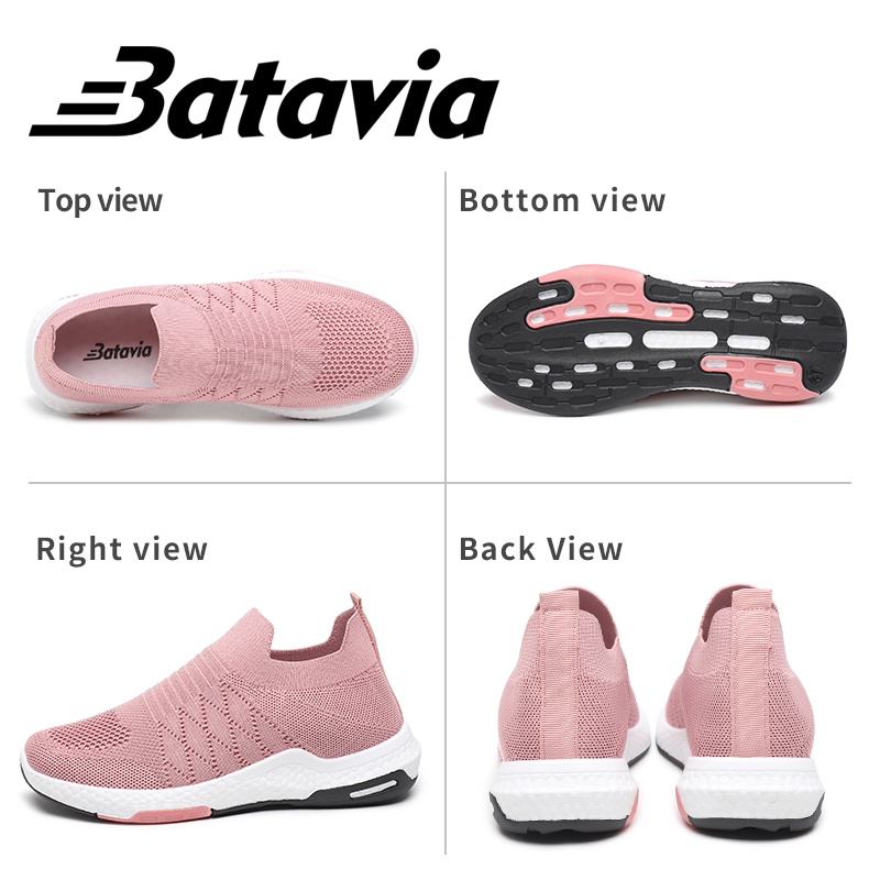 Batavia Fashion Shoes baru impor sepatu  wanita olahraga rajut premium bernapas N3