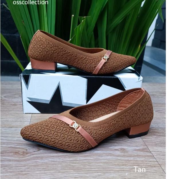 Pusat Pembelian SEPATU HAK RAJUT IMPORT SOL KARET | FANTOFEL RAJUT SEPATU WANITA