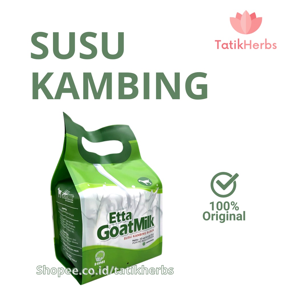 

HNI Etta Goat Milk Susu Kambing Etawa Murni Isi 10 Sachet