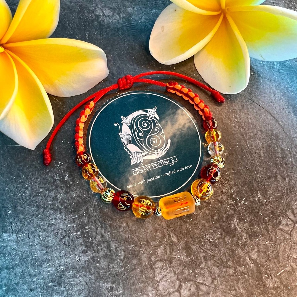 Gelang Dewi Matahari (Amaterasu) Batu Citrine dan Kristal Tibet