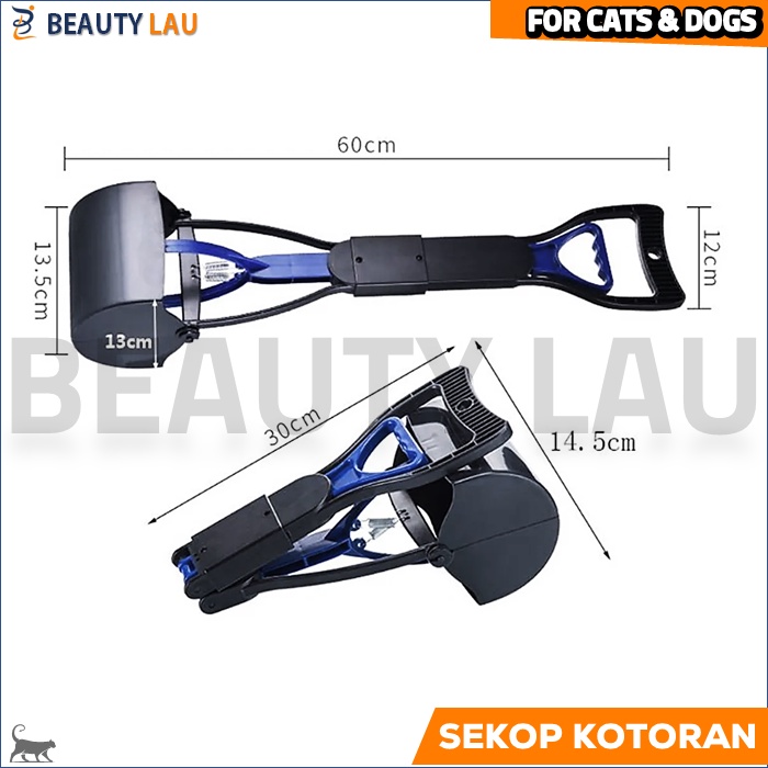 DOG CAT LITTER SCOOP PANJANG DILIPAT SKOP SEKOP KUCING ANJING GAGANG PANJANG PENJEPIT KOTORAN KUCING ANJING HEWAN