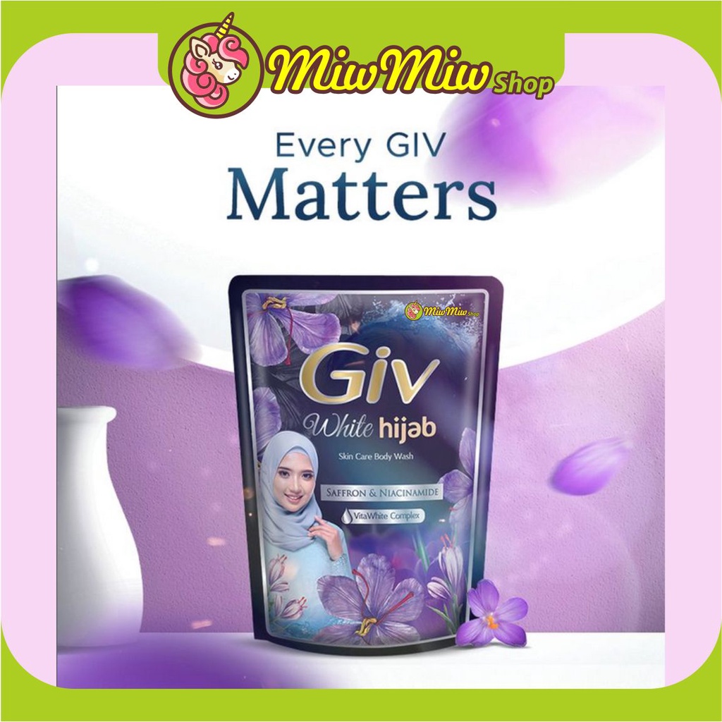 GIV Parfumed Beauty Soap &amp; GIV WHITE Liquid Body Wash (Sabun Mandi Cair) Refill Pouch