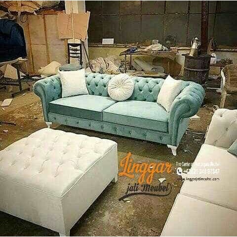 PJ1 sofa tamu chester murah set sofa retro set sofa tamu chester terbaru
