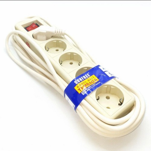 STOP KONTAK 5 LUBANG 3 METER SAKLAR COLOKAN LISTRIK 5 LUBANG 3 METER SAKLAR