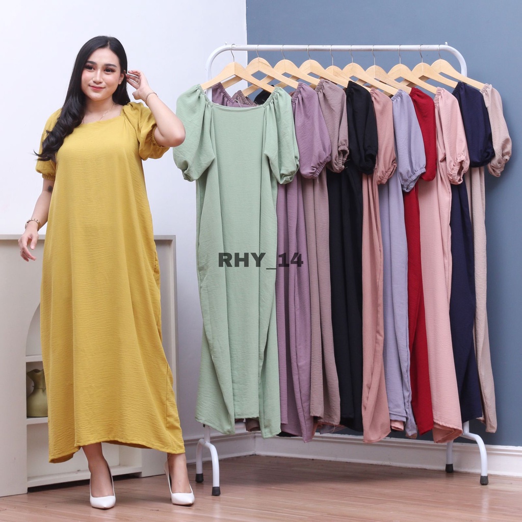 LONGDRESS MASAYU AIRFLOW/MASAYU LONG DRESS CRINKLE