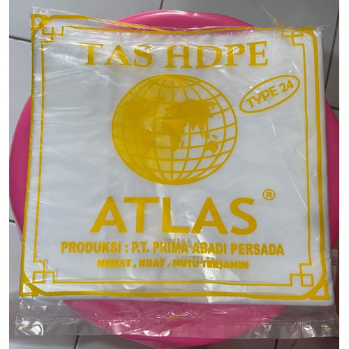 Tas Kresek ATLAS Bening 24 250gr /kantong plastik belanja / tas kantong kresek serbaguna / plastik m