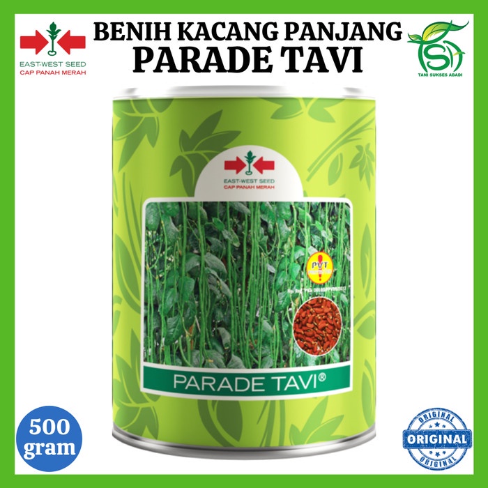 Benih Kacang Panjang PARADE TAVI 500 Gram Bibit Kaleng Cap Panah Merah