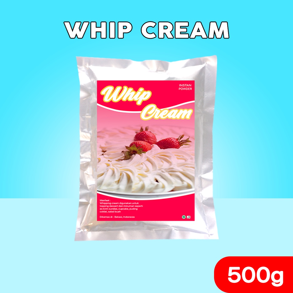 Whip cream topping 500gr / whipped cream bubuk 500gr  / whipping cream 500gr / topping whipping cream 500gr