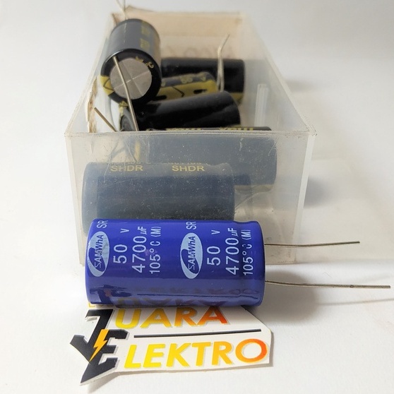 KAPASITOR ELCO 4700uF / 50V (1 Pcs) | Capasitor Elko 4700 uF/50 Volt SAMWHA atau MAX