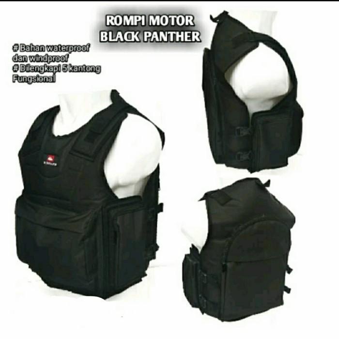 Terlaris Rompi Motor Anti Angin Bahan Waterproof Black Panther Bikers Touring