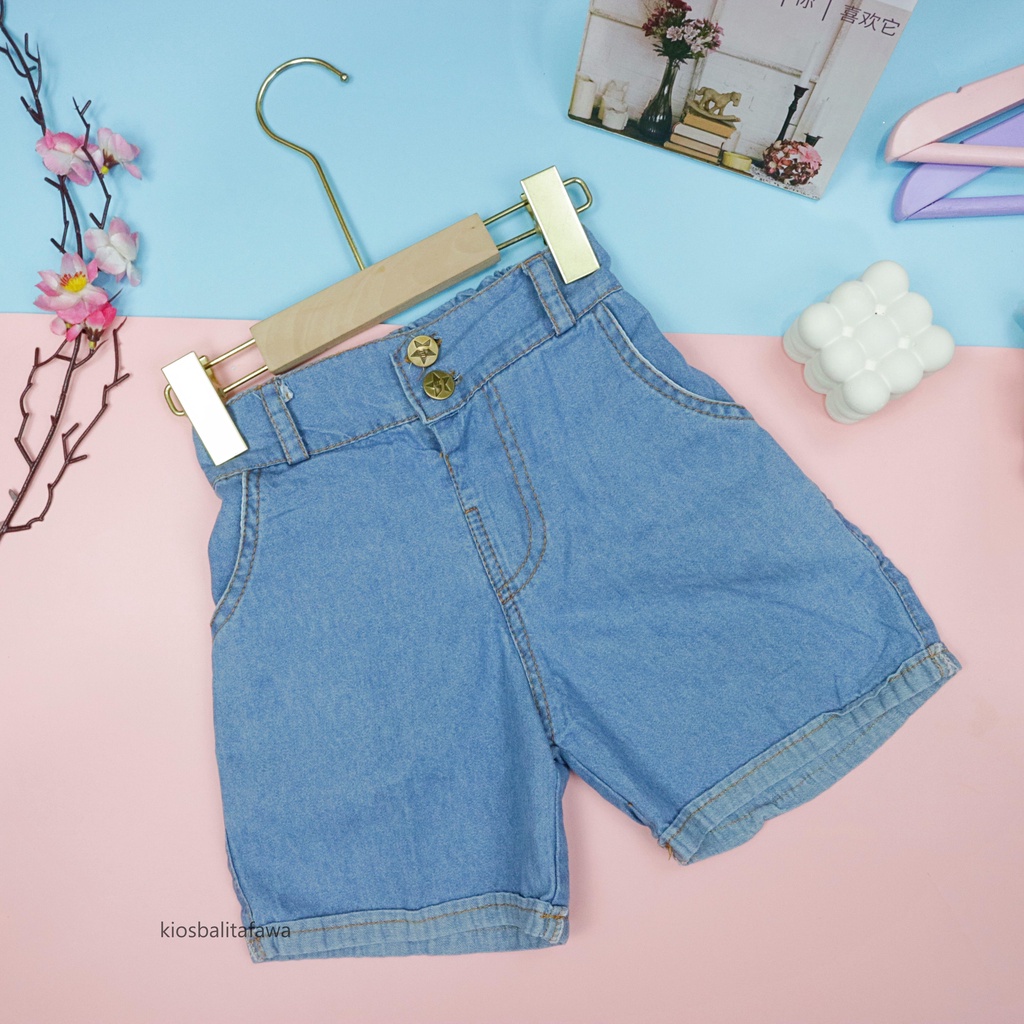 (1-4 Tahun) Ziva Hotpants Denim Anak Perempuan / Jeans Celana Pendek Hotpants Short Korean style kualitas Import Jins Anak Cewek Lepis Levis Babycinnamon