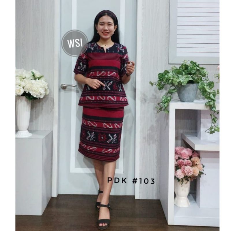 SETELAN BLOUSE SET ROK SPAN TENUN, BAJU KANTOR